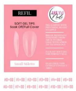 UÑAS SOFT GEL SMALL STILLETO DREAM NAILS -INS1229
