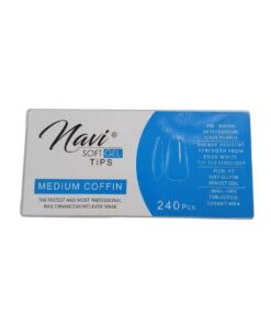 240 UÑAS SOFT GEL MEDIUM COFFIN NAVI - INS1309
