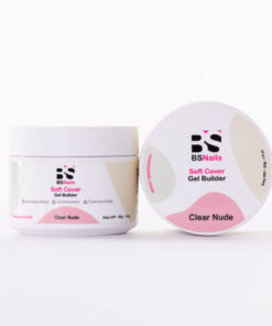 BSNAILS Gel Builder Soft Cover Autonivelante – CLEAR NUDE – Pote de 30 ML- INS1715