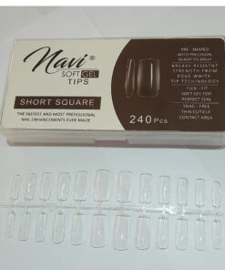 240 UÑAS SOFT GEL SHORT SQUARE (CUADRADAS) NAVI - INS2068
