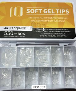 UÑAS SOFT GEL SHORT SQUARE 550 UNID -INS3106