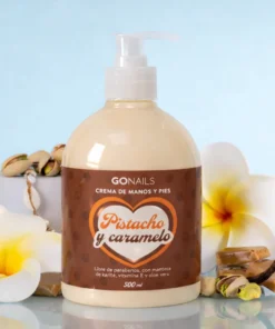 CREMA DE MANOS Y PIES GO NAILS PISTACHO Y CARAMELO   500ML-INS3168